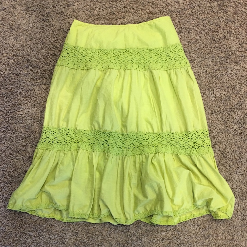 Green vintage skirt